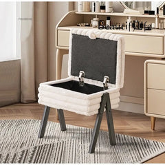Bedroom Bench for Household Furniture Luxury High-end Girl Bedroom Dressing Table Stool Makeup Artist Special Stool with Storage