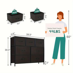 Dresser for bedroom 7 storage Spaces, assembled wardrobe lockers, bedroom furniture lockers
