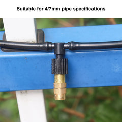 10-Pack Adjustable Atomizing Nozzles, 4/7mm Hose Compatible, Removable Design for Greenhouse Cooling & Garden Irrigation