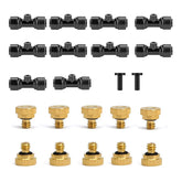 10PCS Threaded Brass Misting Nozzle Set 0.3MM Orifice Irrigation Nozzles Parts for 1/4 Inch Outdoor Cooling Misting Hose System