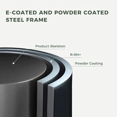 Outdoor Rocking Chair, E-Coated Modern Cozy Lounge Rocker Chair with Cushion for Balcony Porch Patio, Gray