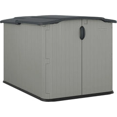 Glidetop Horizontal Outdoor Storage Shed with Pad-Lockable Sliding Lid and Doors, All-Weather Shed for Yard Storage, 57.5" W x