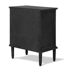 Three Drawer Storage Cabinet Dark Gray Elegant Design Versatile Use Living Room Bedroom Office Fully Assembled Indoor Furniture