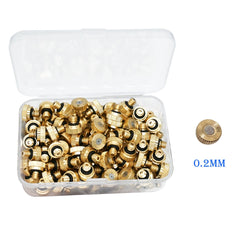 50PCS Threaded Brass Misting Nozzle 0.1-0.8mm Orifice Water Mister Parts Fog Nozzle For Patio Misting System Outdoor Cooling