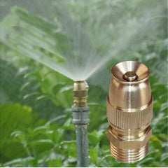 2pcs Brass Automatic Irrigation Sprinkler Head, Single-hole Nozzle, Watering Atomizing Fitting, Sprinkler Head with Filter 