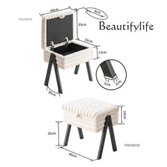 Bedroom Bench for Household Furniture Luxury High-end Girl Bedroom Dressing Table Stool Makeup Artist Special Stool with Storage