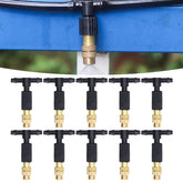 10-Pack Adjustable Atomizing Nozzles, 4/7mm Hose Compatible, Removable Design for Greenhouse Cooling & Garden Irrigation
