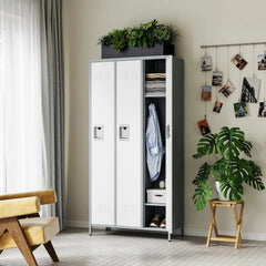 YQXH Metal Lockers for Employees-3 Door Storage Locker with Shelves and Lockable Steel Cabinet for School,Gym,Office
