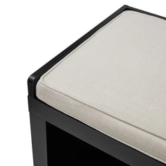 Indoor Storage Bench with 3 Cube Compartments Stylish Cushioned Seating Organizer Living Room Mudroom Hallway