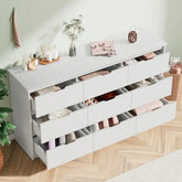 9 Drawer Dresser for Bedroom, Storage Cabinet With Hidden Handles, Modern Closet Of Drawers for Living Room