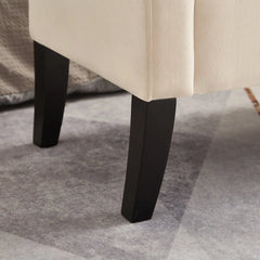 Tufted Storage Bench with Hidden Storage Bedroom Entryway Footstool Soft Velvet Upholstered Comfortable Durable Wood Frame