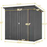 6X4 FT Outdoor Storage Shed, Waterproof Metal Garden Sheds with Lockable Door, Steel Tool Storage Buildings Shed & Outdoor Stora