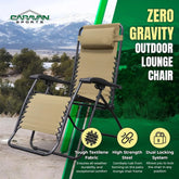 Sports Zero Gravity Outdoor Portable Folding Camping Lawn Deck Patio Pool Recliner Lounge Chair for Adults, Adjustable Headrest