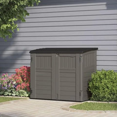 Outdoor Storage Shed for Backyard and Garden, Horizontal, 4' x 2.5', Stoney Grey - Portable Utility Deck and Cabinet for Tools,