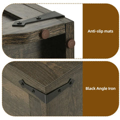 47.2" Storage Bench Storage Box Chest Retro Farmhouse Wooden Storage 59.3 Gallon