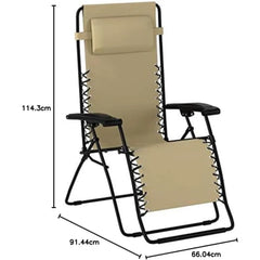 Sports Zero Gravity Outdoor Portable Folding Camping Lawn Deck Patio Pool Recliner Lounge Chair for Adults, Adjustable Headrest