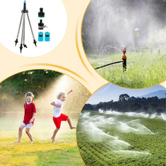 Tripod Sprinklers For Yard 360 Degree Sprinkler Stand Tripod Outdoor Adjustable Height Watering Equipment For Yard Flower Bed