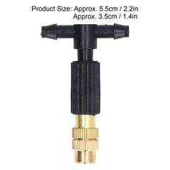10-Pack Adjustable Atomizing Nozzles, 4/7mm Hose Compatible, Removable Design for Greenhouse Cooling & Garden Irrigation