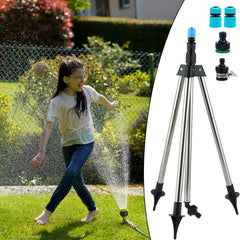Tripod Sprinklers For Yard 360 Degree Sprinkler Stand Tripod Outdoor Adjustable Height Watering Equipment For Yard Flower Bed