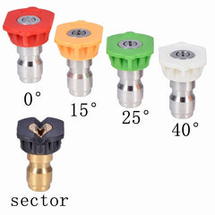 5pcs/Set Quick Connector Car Washing Nozzles Metal Jet Lance Nozzle High Pressure Washer Spray Nozzle
