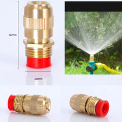 2pcs Brass Automatic Irrigation Sprinkler Head, Single-hole Nozzle, Watering Atomizing Fitting, Sprinkler Head with Filter 