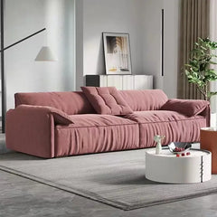 Sofa living room simple modern small apartment fabric cream wind straight row Italian new model