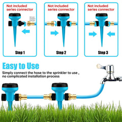 360 Degree Rotating Quick Connect Automatic Large Area Sprinkler For Yard Lawn And Garden Convenient Grassland Irrigation Tools