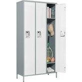 YQXH Metal Lockers for Employees-3 Door Storage Locker with Shelves and Lockable Steel Cabinet for School,Gym,Office