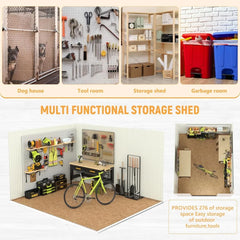 Metal Storage Shed,Outdoor Storage Building 10x12,Large Backyard Sheds with Lockable Door,Waterproof Outside Storage Shed