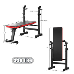 Adjustable Workout Bench, Foldable Bench Press Bench for Home Gym