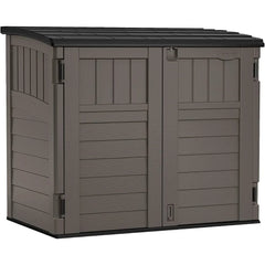 Outdoor Storage Shed for Backyard and Garden, Horizontal, 4' x 2.5', Stoney Grey - Portable Utility Deck and Cabinet for Tools,