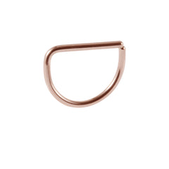 1-5Pcs Stainless Steel D Shape Nose Ring For Women Men 20G Nose Hoop Rings Ear Cartilage Tragus Helix Piercings Jewelry
