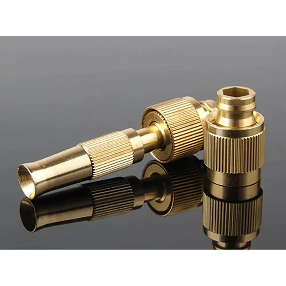 1Set High Pressure Water Spray Torch Nozzle Brass Plating with Quick-connect Connector Washing Machine Nozzle 1/2" 3/4"