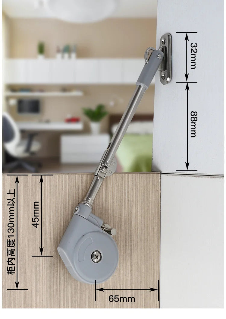 Tatami Special Damping Support Rod, Support Rod Hydraulic Rod Air Pressure Rod Cabinet Lift Up Flap Stay Support Hardware