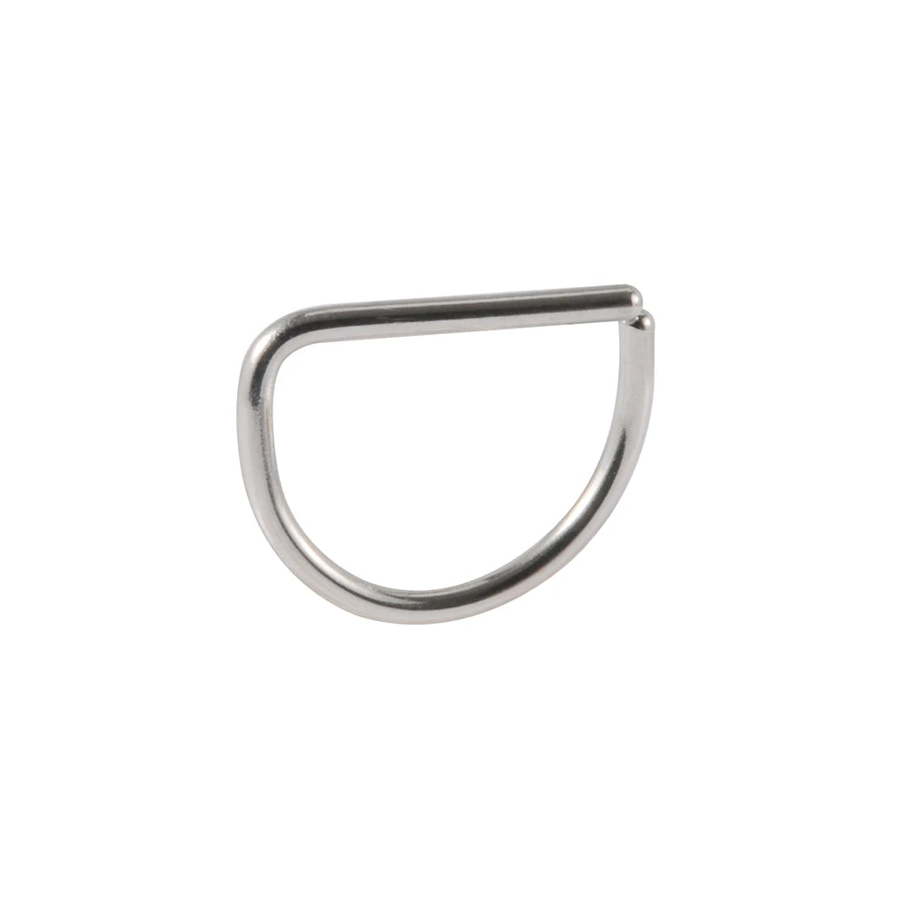1-5Pcs Stainless Steel D Shape Nose Ring For Women Men 20G Nose Hoop Rings Ear Cartilage Tragus Helix Piercings Jewelry