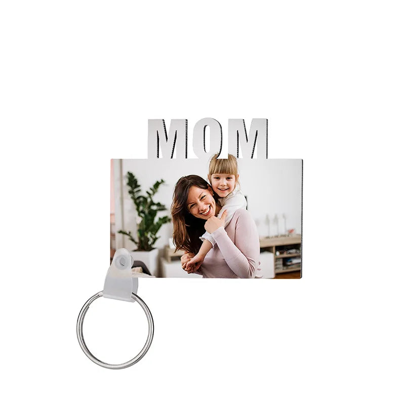Fashion Sublimation MDF Keychain DIY Creative Keyrings Wooden Keychains For Custom Printing Mother's Day&Father's Day Gift