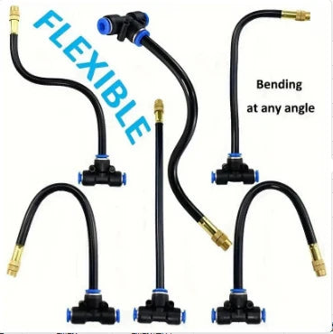 10PCS Universal Automatic Irrigation Sprinkler Kit Outdoor Misting Cooling System Brass Mist Nozzle 8/12mm Hose Tee