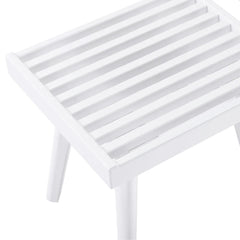 Farmhouse Style Solid Wood Slatted Bench Entryway or Bedroom Indoor Use Durable New Zealand Pine Assembly Required