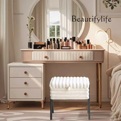 Bedroom Bench for Household Furniture Luxury High-end Girl Bedroom Dressing Table Stool Makeup Artist Special Stool with Storage