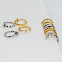 1PC Surgical Steel Fake Spring Earring Labret Lip Ring Nose Ring Clip On Ear Nose Helix Ring Ear Ring Body Piercing Jewelry