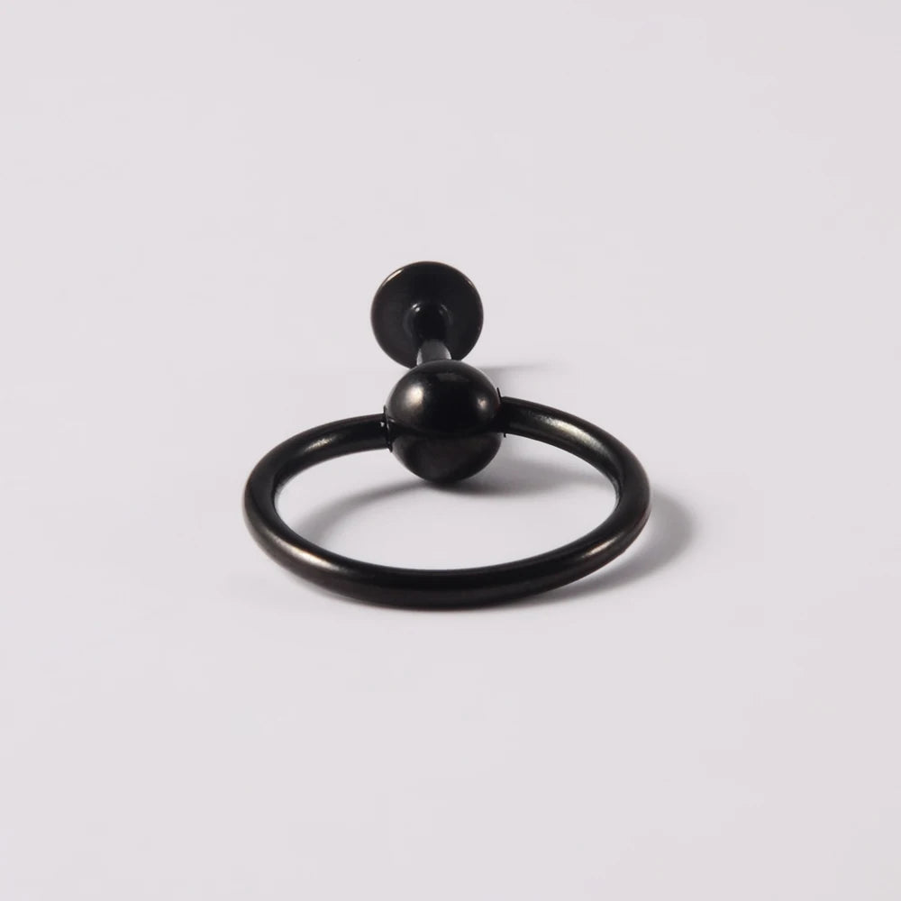 1/5pcs Stainless Steel Labret with Slave Ring Ball Ear Tragus Cartilage Piercing Lip Stud Lobe Earrings Body Piercing Jewelry
