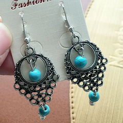 XXZHJ 2018 New Fashion Personality National Wind Retro Droplets Earrings Jewelry Wholesale Beaded Long Earrings Wholesale Women