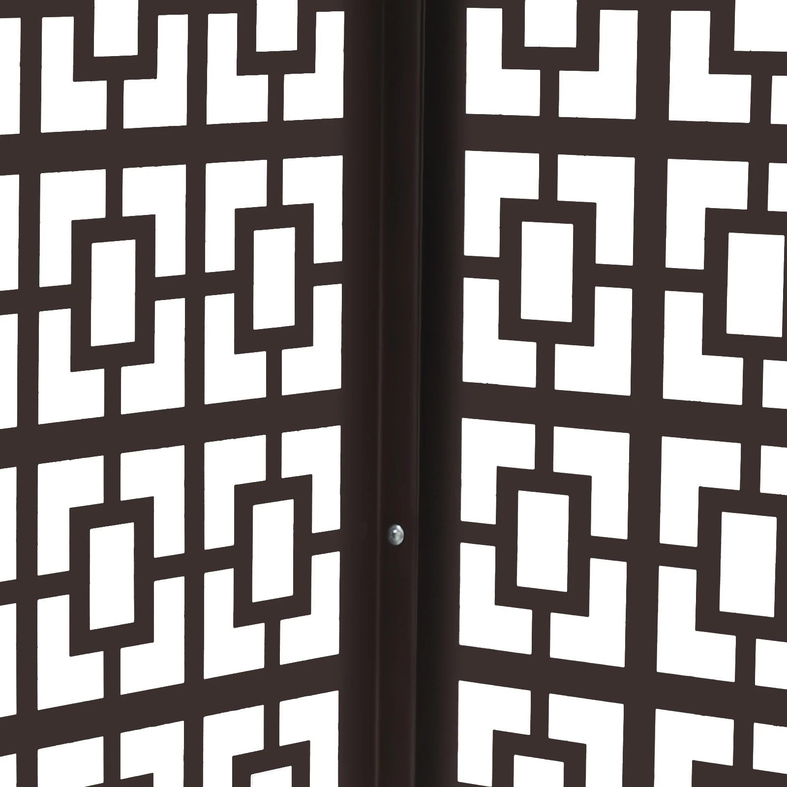 4 Panels Air Conditioner Fence Coffee Color 1.5P Privacy Fence Cover for A/C Conditioning Unit Outdoor Units