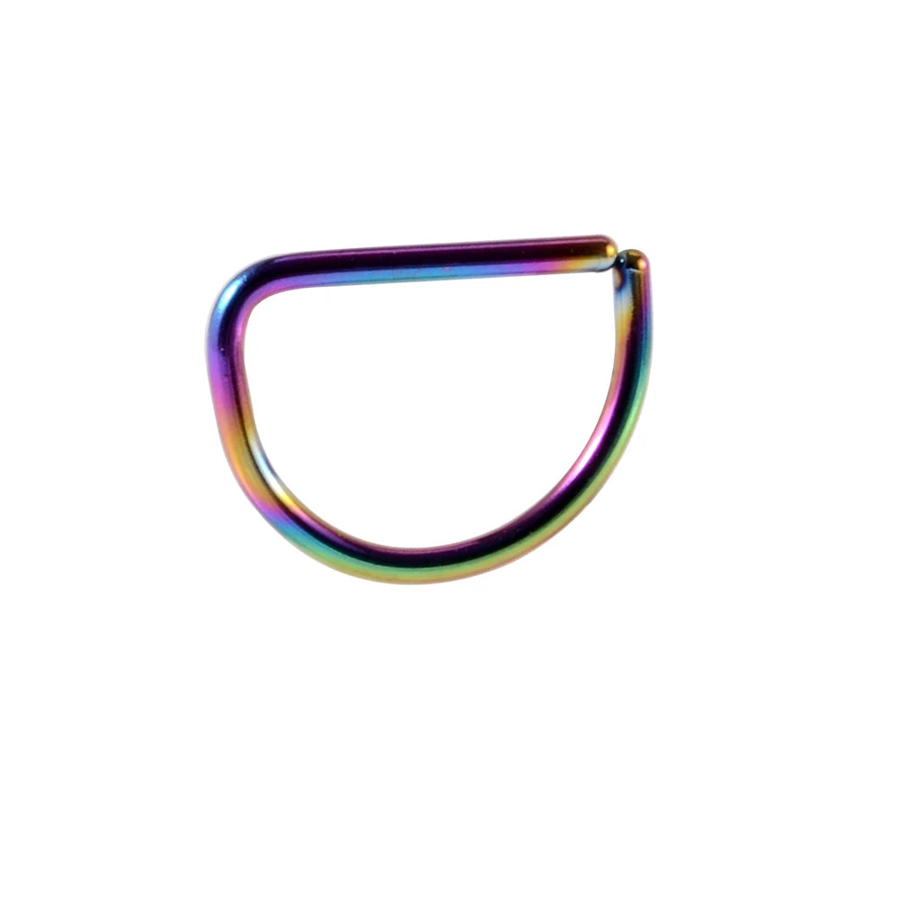 1-5Pcs Stainless Steel D Shape Nose Ring For Women Men 20G Nose Hoop Rings Ear Cartilage Tragus Helix Piercings Jewelry