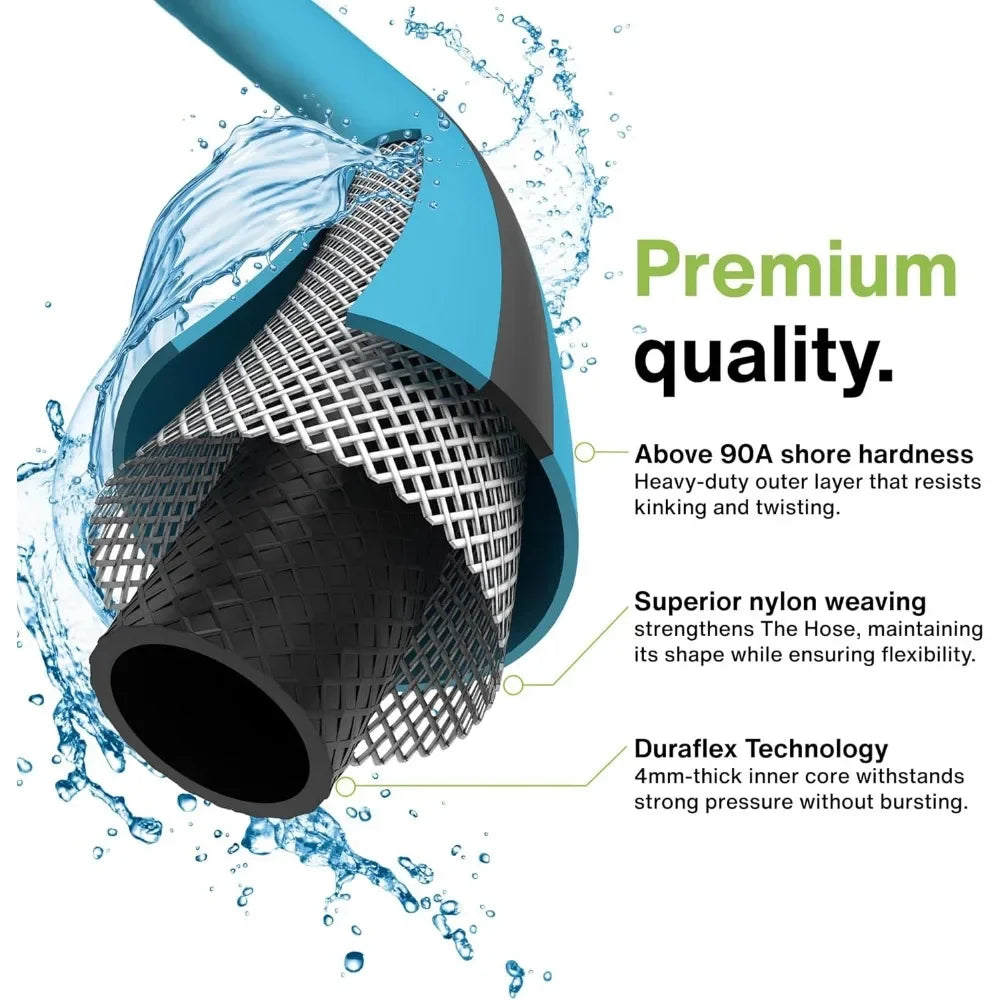 All-In-One Watering Kit - Heavy Duty 1" 100 Ft Garden Hose, 650 PSI High-Pressure Watering Tool, Kinkless Garden Hoses