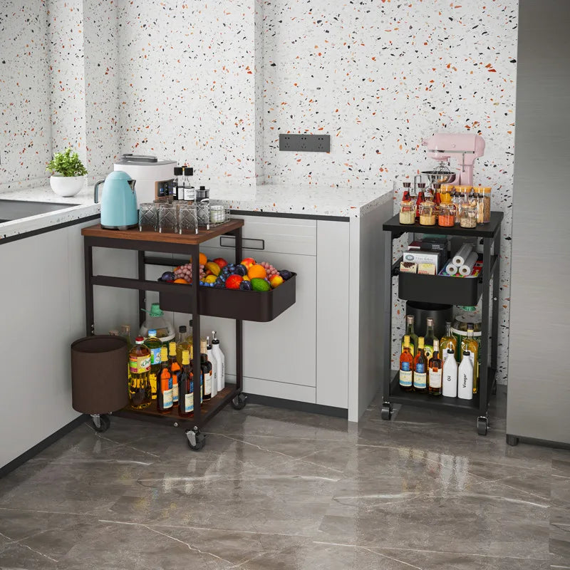 JOYLIVE Storage Rack Shelf Kitchen Bedroom Trolley Sewing Bathroom Shelf Movable Trolley Storage Of Mother And Baby Supplies New