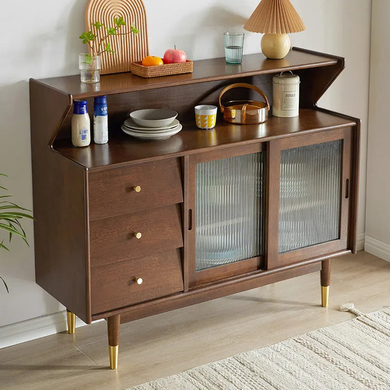 Side cabinet Kitchen cupboard Solid wood locker Simple Living room wall storage Household dining room