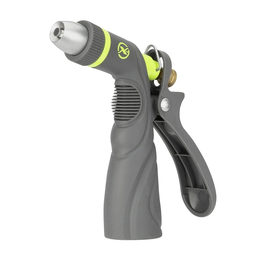 Pistol Grip Adjustable Garden Hose Nozzle Durable Metal Construction Leak Proof Trigger Lock Non Slip Grip Ideal Watering