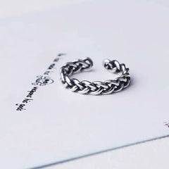 Punk Girl Ring 2020 Fashion New Ring Retro Personality Niche Fine Twist Wheat Ear Net Celebrity Ring Women's Wholesale