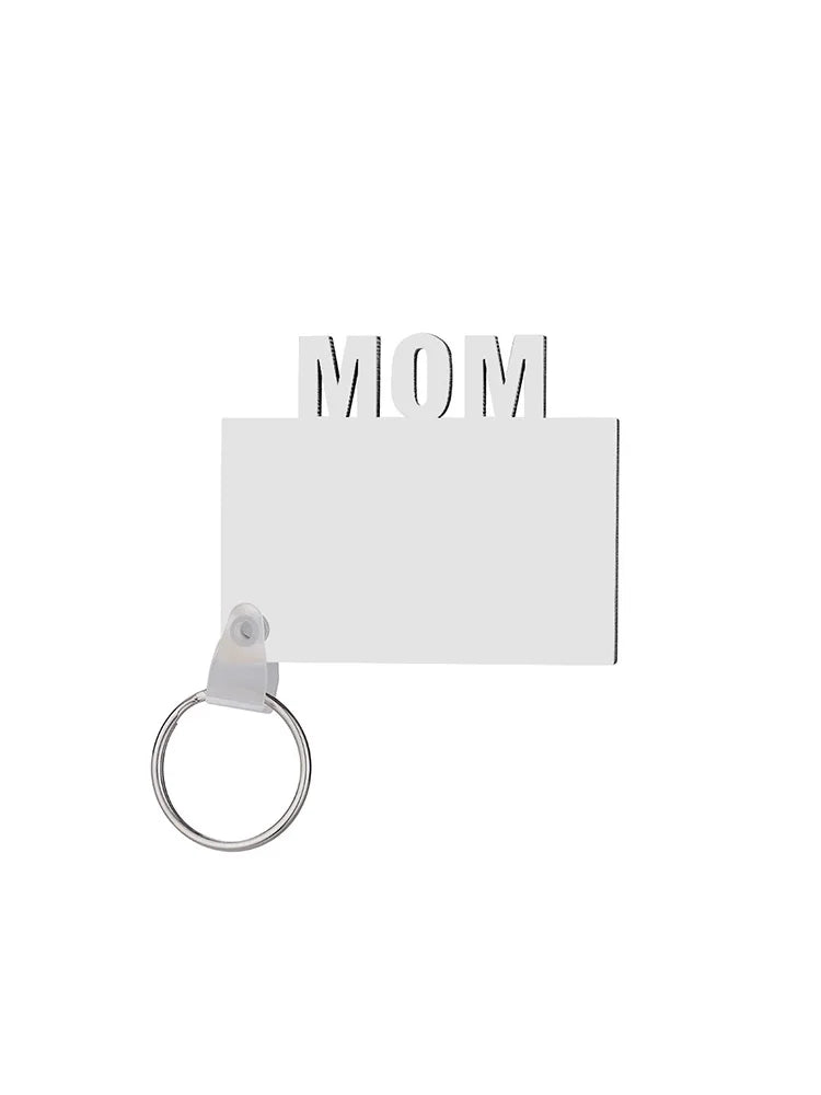 Fashion Sublimation MDF Keychain DIY Creative Keyrings Wooden Keychains For Custom Printing Mother's Day&Father's Day Gift